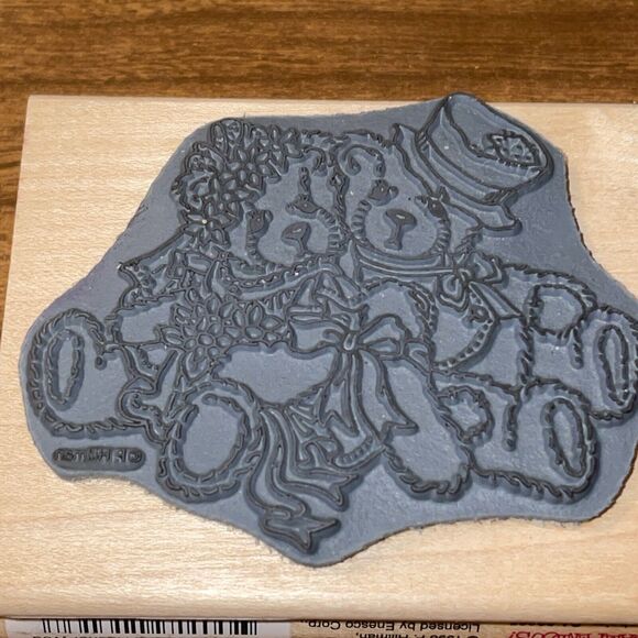 Stampendous Rubber Stamps 1998 Robbie And Rachel Wed TV001 Cherished Teddies - Picture 10 of 12